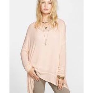 Free people twist back sweater pink